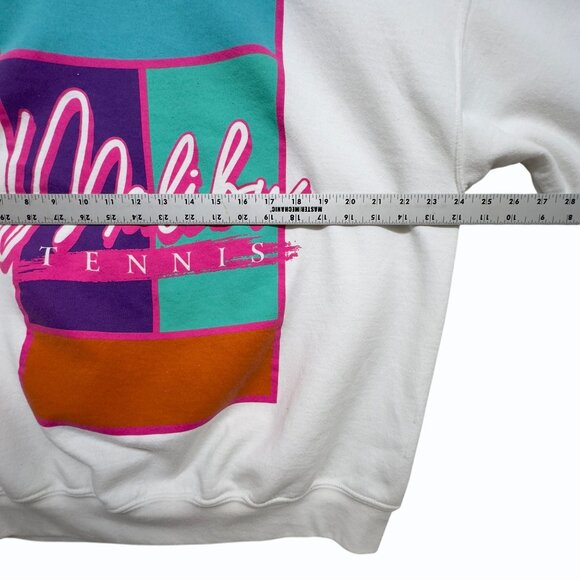 Malibu Barbie Tennis Sweatshirt Womens XL Colorful Sportswear Crewneck Sweater - Picture 5 of 7